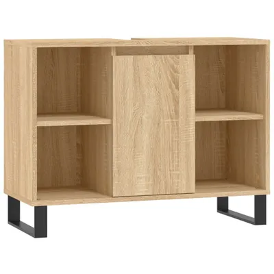 Immagine prodotto di vidaXL Mobile da bagno in rovere Sonoma 80x33x60 cm Materiale a base di legno