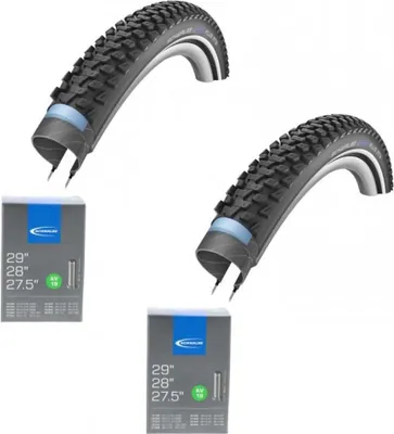 Produktbild von Schwalbe 2x Drahtreifen MARATHON PLUS MTB 27.5x2.25 + 2x Schwalbe Schlauch AV...