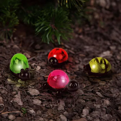 Produktbild von Solar-Dekoration mit Clip – Tierfigur (Schildkröte, Biene, Schnecke oder Marienkäfer) – Weiße LED – 10 x 6 x 14 cm – Solarbetrieben – Automatisches Einschalten bei Dämmerung – Dekorative Gartenbeleuchtung [11753B], KI-generiertes Bild