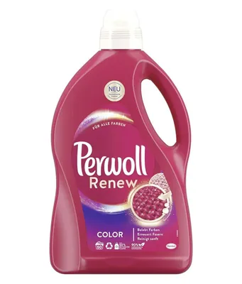 Produktbild von Perwoll Renew Color 3L Wolle Flüssig Waschmittel Gel Pflege Wäsche Bunt Flasche
