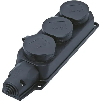 Zdjęcie produktu dla Gniazdo rozdzielacza BACHMANN 3xCEE7/3, 3x styk uziemiający IP44