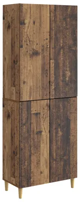 Image de vidaXL, ensemble de deux armoires, bois massif et panneaux de particules