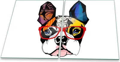 Produktbild von Herdabdeckplatte Abdeckung Glaskeramikkochfeld Abdeckplatte 2-Teilig 80x52 Hund Schutz
