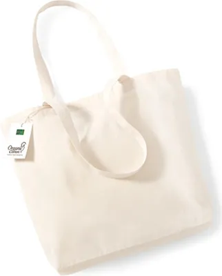 Produktbild von Westford Mill W180 | Organic Baumwolle Shopper 32 x 35 x 12 cm - Farbe: Natural - Größe: One Size