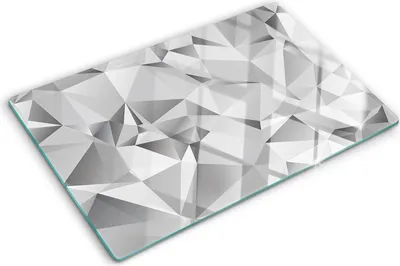 Produktbild von Tulup Glas Herdabdeckplatte - 80x52 cm - Glaskeramikkochfeld-Abdeckung Spritzschutz Glasabdeckplatte - Einteilig - Kunst: Modern & Klassisch - 3D-Abstraktion - Grau