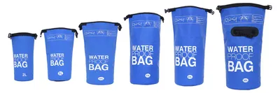 Produktbild von DonDon wasserdichter Outdoor Dry Bag Trockentasche mit Riemen - blau 2 Liter