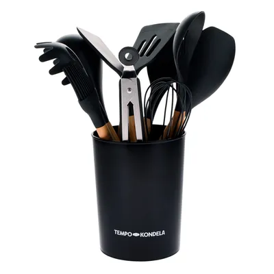Produktbild von Kondela Set Küchenutensilien (11 Stück) Salva - schwarz / natur