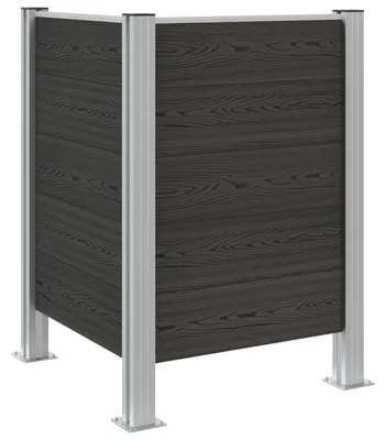 Produktbild von vidaXL Mülltonnenzaun Grau 85 x 85 x 115 cm Aluminium und WPC
