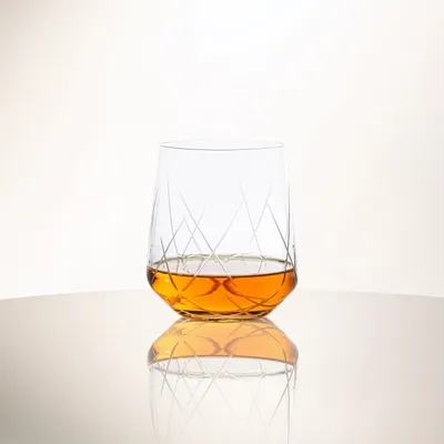 B.BOHEMIAN Whiskygläser KRIS KROS, 4er Set 350ml, Exklusiv Whiskygläser, Kristall gläser set