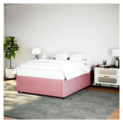Produktbild von Bettgestell ohne Matratze, Rosa, 140x200 cm, Samt