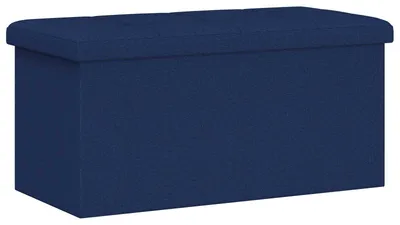 Obrázok produktu pre vidaXL Skladacia úložná lavica, modrá, nosnosť 180 kg, objem 80 litrov, rozmer 77 x 38 x 38 cm