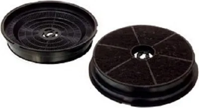 Two charcoal filters for a range hood are shown against a white background.