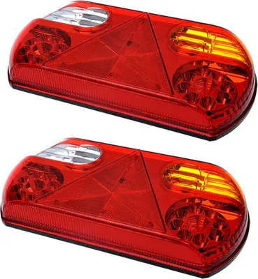 Produktbild von LED Rückleuchten Set Rechts Links 296x142mm 32LED 6 Funktionen Schlussleuchten