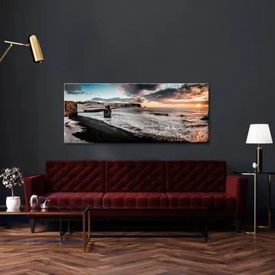 Zdjęcie produktu dla STYLER Obraz na szkle 50x125 cm motyw Vik nowoczesna dekoracja ścienna do salonu sypialni biura Glasspik