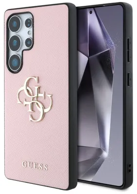 Produktbild von GUESS Handyhülle für Galaxy S25 Ultra, Guess Grained Big 4G Small Classic Logo, Rosa