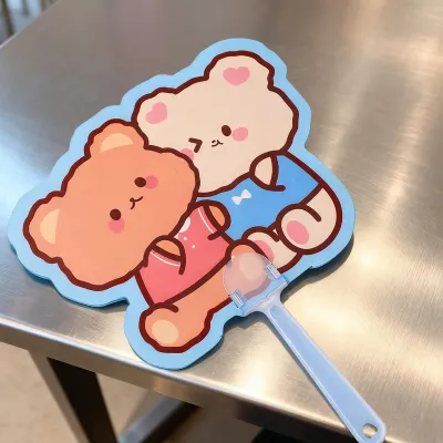 Image de Cartoon Mignon Fan de poche PP Petit Fan Portable Main d'été pour enfants StudentCouple Ours