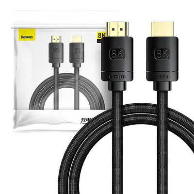 Produktbild von Baseus CAKGQL01, 3 m, HDMI Typ A (Standard), HDMI Typ A (Standard), Schwarz, Silber