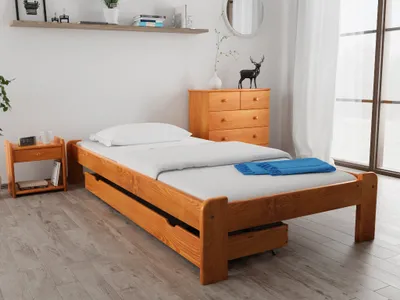 Obrázek produktu pro Postel ADA 90 x 200 cm, olše Rošt: S lamelovým roštem, Matrace: Bez matrace