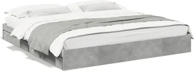 Zdjęcie produktu dla vidaXL Rama łóżka z szufladami betonowa szara 200x200 cm materiał drewnopochodny