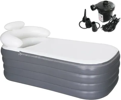 Obrázek produktu pro Nafukovací vana pro dospělé – přenosná ledová koupel, relaxační vana, nafukovací vana