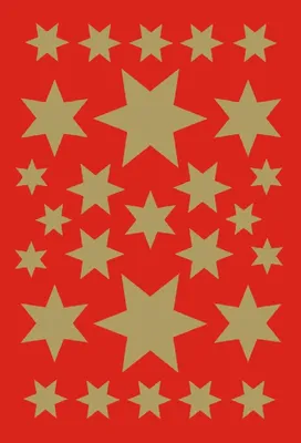 Produktbild von Schmucketikett Sterne Goldfolie VE=10x3 Blatt