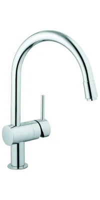 Produktbild von Grohe Einhand-Spültischbatterie MINTA DN 15, herausziehbarer Mousseurauslauf, EcoJoy 5,7 l/min Mousseur chrom