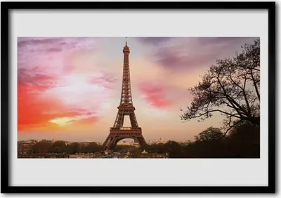 Produktbild von Bild 100x70 MDF-Rahmen Wandkunst Eiffelturm Architektur
