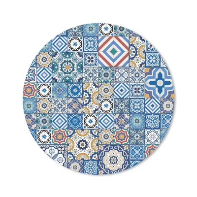 Produktbild von MuchoWow® Mauspad Mousepad Muster - Blau - Formen 30x30 cm - Mousepads - Maus Mat - Pad - Mausunterlage - Tischunterlage - Schreibtischmatten
