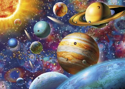 Produktbild von DINO Puzzle Planeten des Sonnensystems 1000 Teile