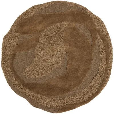 Produktbild von Orvi Teppich Wolle/Polyester Braun Ø160 Cm