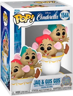 Zdjęcie produktu dla Funko Pop! Disney Cinderella - Figurki Jaq i Gus, Winylowe, Oficjalny Produkt