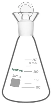 Jodflasche 250 ml Borosilikatglas mit Deckel für Titration