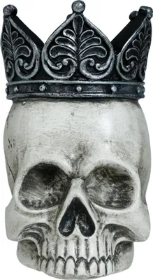 Zdjęcie produktu dla Szkielet Królewska Dekoracja Koronacyjna Czaszka Gotycka Ozdoba Halloween, Kolor: Biały