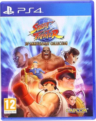 The image shows the front cover of a PlayStation 4 game case for Street Fighter: 30th Anniversary Collection. It features artwork of several Street Fighter characters.