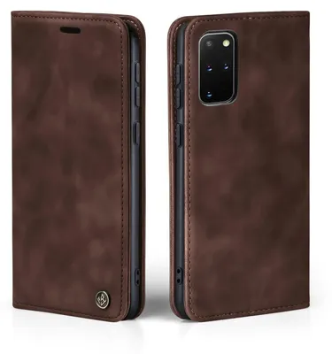 Produktbild von Handy Hülle für Samsung Galaxy S20+ Klapphülle Bookcase Flip Cover Handy Tasche Etui Farbe: Dunkelbraun