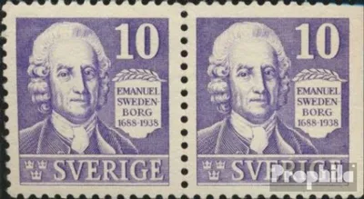 Produktbild von Briefmarken Schweden 1938 Mi 243B/Dr Paar postfrisch Svedenborg
