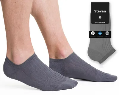 Produktbild von Steven Füßlinge 100% Baumwolle antibakteriell grau Größe 38-40
