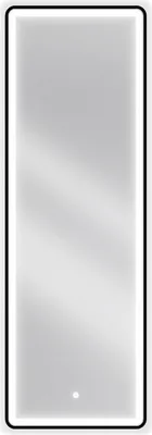 Produktbild von Mexen Coro podsvícené koupelnové zrcadlo 50 x 150 cm, LED 6000K, ventilátor, Černá rama - 9817-050-150-611-70