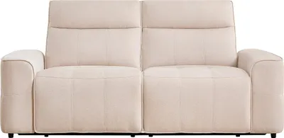 Produktbild von 3-Sitzer Relaxsofa elektrisch aus Chenillestoff beige – SCAMOCO