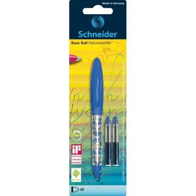 Produktbild von Schneider Tintenroller Base Ball mit 2 Ersatzpatronen, Blisterkarte