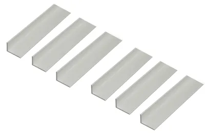Zdjęcie produktu dla Alberts 6 x profil kątowy, aluminium, anodowane na srebrno, 15 x 10 x 1 mm, długość 1 m