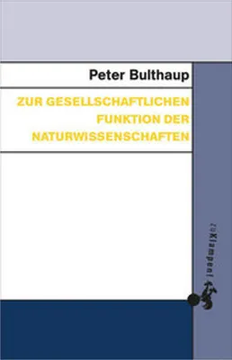 Obrázok produktu pre Zur gesellschaftlichen Funktion der Naturwissenschaften