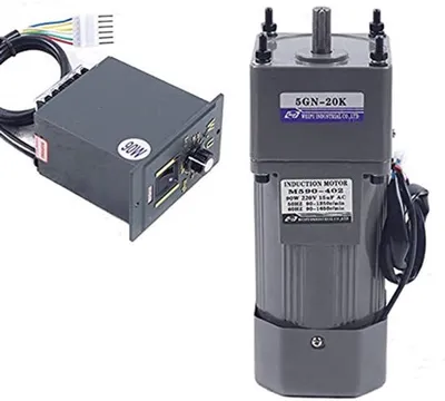 Image de Moteur électrique à engrenages 90W, 220V - moteur asynchrone avec variateur de vitesse