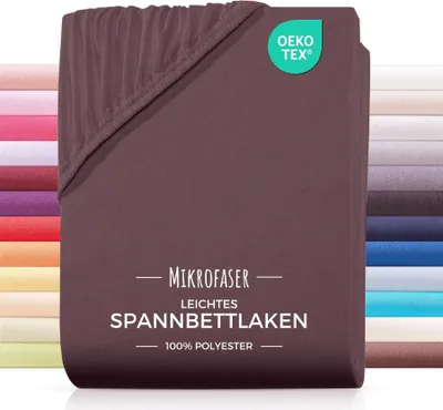 Produktbild von Mikrofaser Spannbettlaken 160x200 Braun