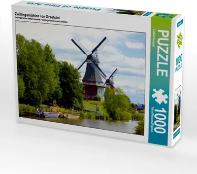 Produktbild von Calvendo Zwillingsmühlen vor Greetsiel 1000 Teile Puzzle quer 640x480mm, Reupert Lothar; 7338086