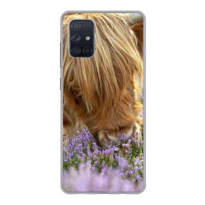 Produktbild von MuchoWow® Handyhülle Schutzhülle Hülle für Samsung Galaxy A51 Schottische Highlander - Gras - Heidekraut - Tiere Silikon Softcase Handy Hülle - Schutzabdeckung