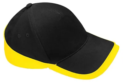 Produktbild von Beechfield - "Teamwear Competition" Baseball-Mütze LT1157 (Einheitsgröße) (Schwarz/Gelb)