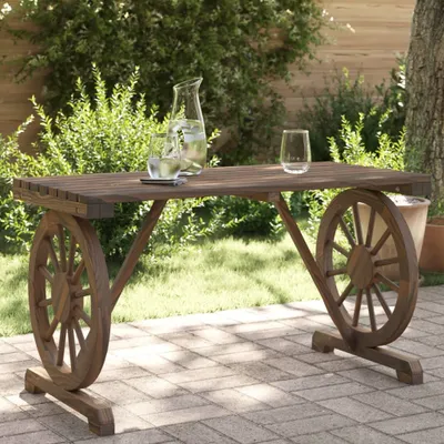 Imagen del producto de Maison Exclusive - Mesa de jardín, 115x55x65 cm, madera maciza de abeto