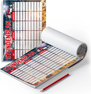 Produktbild von itenga Stundenplan Block 25 Blatt Motiv FEUERWEHR DIN A4