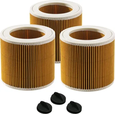Produktbild von 3x Filter kompatibel mit Kärcher Staubsauger WD3 Premium, WD2, WD 3 P, MV2, MV 3, A2054, …, alternativ zu original 6.414-552.0, 6.414-772.0, 6.414-547.0